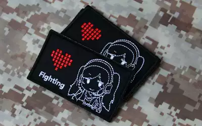 TRN Black gray square Mengniang chapter Armed Niang morale chapter armband velcro armband