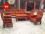 Sofa gỗ gụ đặc biệt giả đồ nội thất cổ điển Châu Phi huanghuali vừa voi đầu sofa - Bộ đồ nội thất sofa gỗ đơn giản