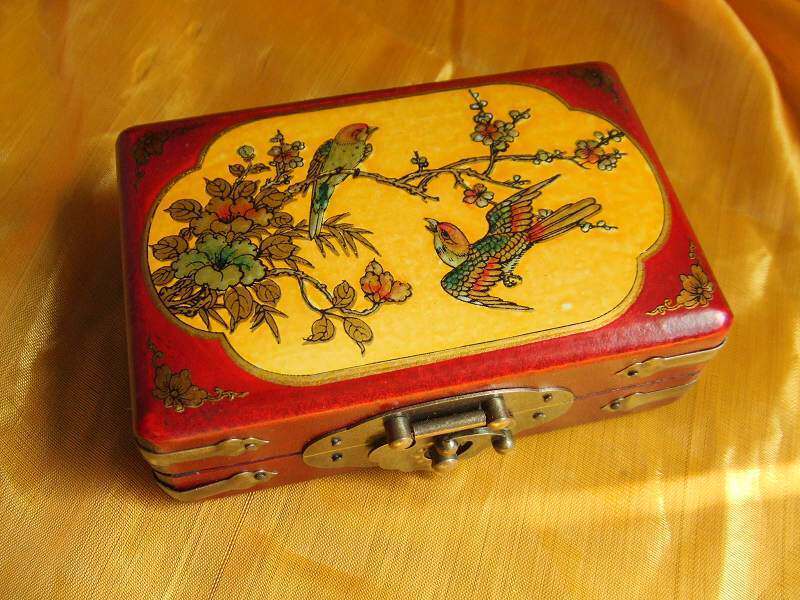 Small number flat antique first decoration case antique jewelry case imitation ancient make-up case imitation ancient name sheet box-Taobao
