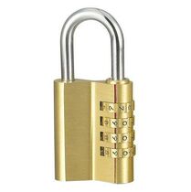 (Lock King) all copper 4 wheel combination lock 100% pure copper manufacturing extra large 4 wheel padlock door lock door lock