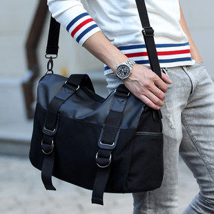 Shopping bag, bag strap, one-shoulder bag, capacious travel bag for leisure, Korean style