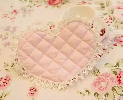 Pale pink sandwich heart square round coaster insulation mat placemat buy 6