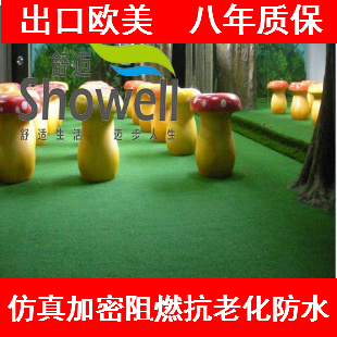 Artificial lawn 8mm kindergarten simulation garden turf flower balcony decorative carpet Plastic artificial outdoor flame retardant