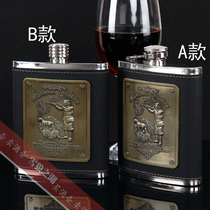 Christmas gift 7 oz stainless steel flask copper label flask set portable flask business gift