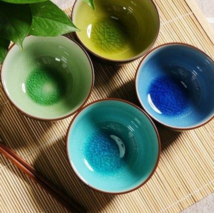 Lotte Notes Creative Ice Cracks Ceramic Bowl Home Rice Bowl Porridge Noodle Bowl Soup Vegetable Bowl Salad Bowl Ice Cream Bowl