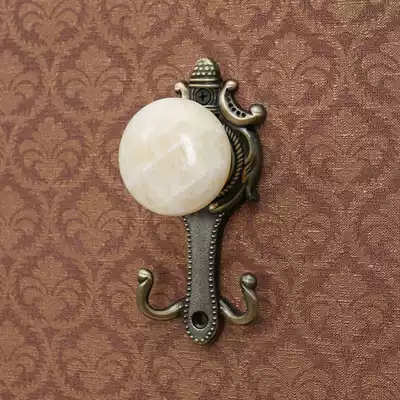 Classic modern European curtain adhesive hook wall hook accessories high grade marble retro alloy curtain accessories wall hook