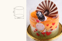 Five Crown-Zhilanya brand lace round flying man mousse cake surrounded by 10 pieces