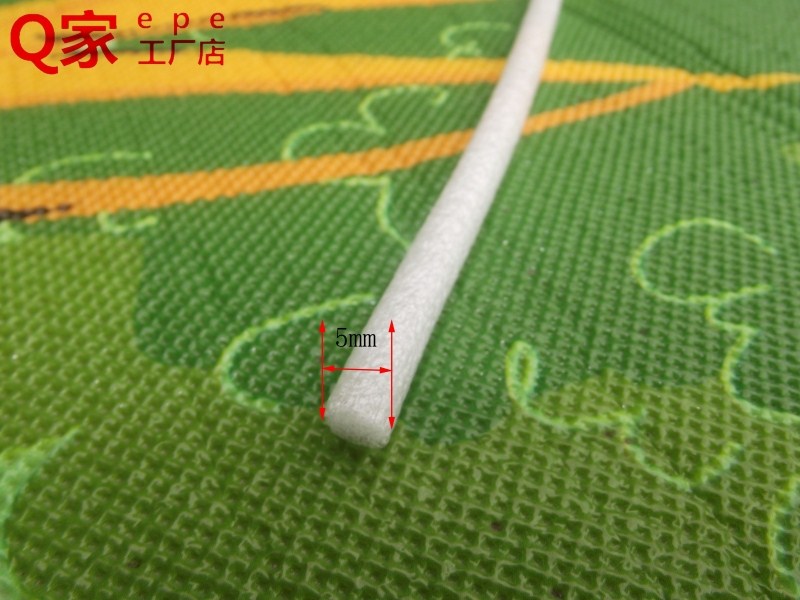Factory shop EPE foam tube Pearl cotton strip bar Buoyancy tube Cylindrical solid filling sealing strip Buffer material
