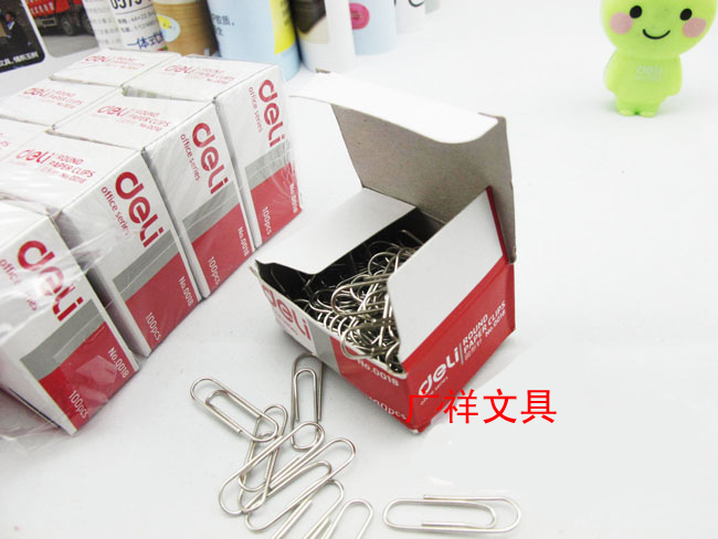 Deli Paper Clip 0018 Paper Clip Deli Nickel Plated Paper Clip Boxed