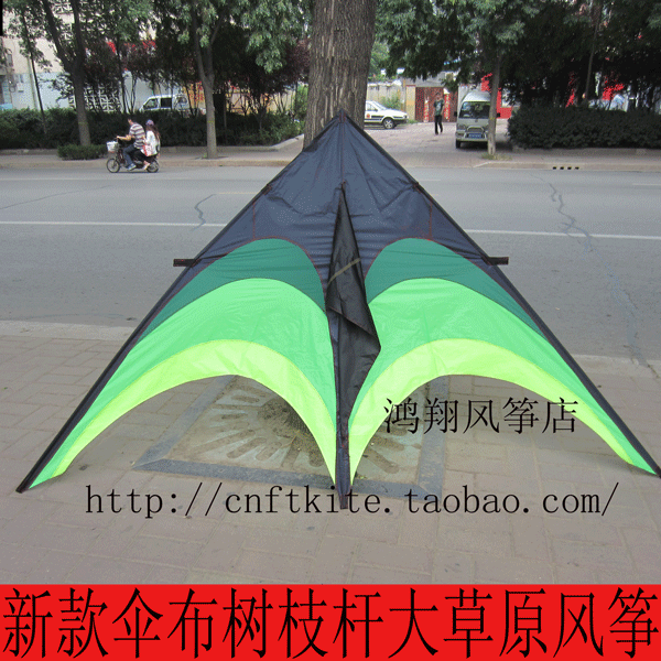  New prairie kite umbrella cloth resin rod kite 2 8 meters wide breeze kite triangle