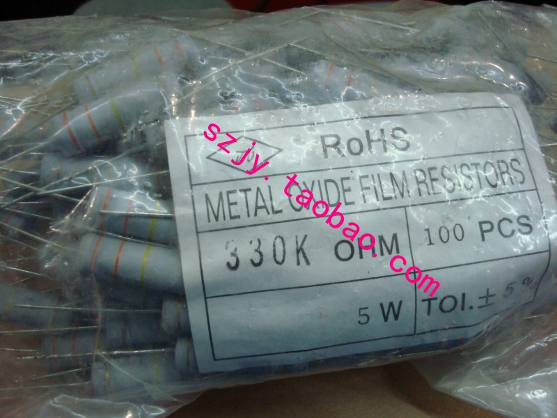 5W330K Carbon Film Resistance 5W 330K 33R 330R 3 3K 33K Full New Spot
