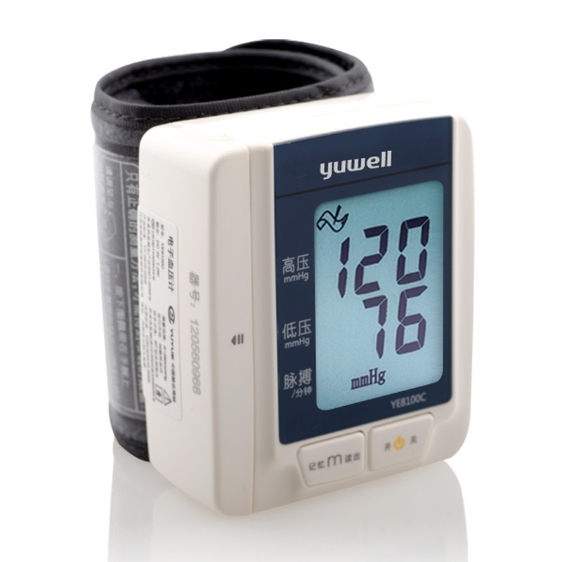 鱼跃血压计YE-8100C 家用电子手腕式 全自动 血压仪包邮KB