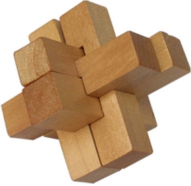 Adult classical traditional puzzle wooden assembly intellectual children's toys six Kongming lock box 6 Luban Lock