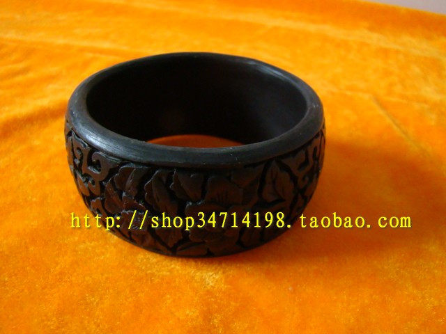 Beijing carved lacquer bracelet, birthday gift, wedding gift, cinnabar lacquer, rich peony, a hundred years of love