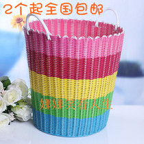 Plastic hand woven basket containing basket Woven Basket Dirty Clothing manufacturer Direct sales Extra high 38