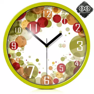 Li Li art wall clock living room mute wall clock Fashion creative clock wave point pastoral European style personality clock