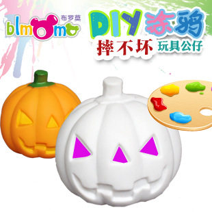 Painted ceramic DIY hand-painted plaster painted Halloween Pumpkin Coated children Puzzle Early Toys