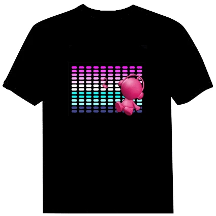 Magic LED футболка с управлением звуком PARTY PARTY Хорошее качество электронная музыкальная футболка | Смеховая одежда | Футболка с коротким рукавом под управлением звука