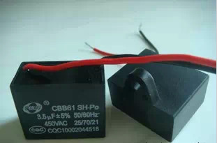 CBB61 450VAC 3.5UF Lead Capacitor AC Capacitor Fan Start Capacitor
