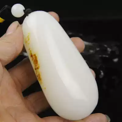 Xinjiang Hetian Jade seed material raw stone jade hand piece play piece Wen play men's pendants natural jade jade men