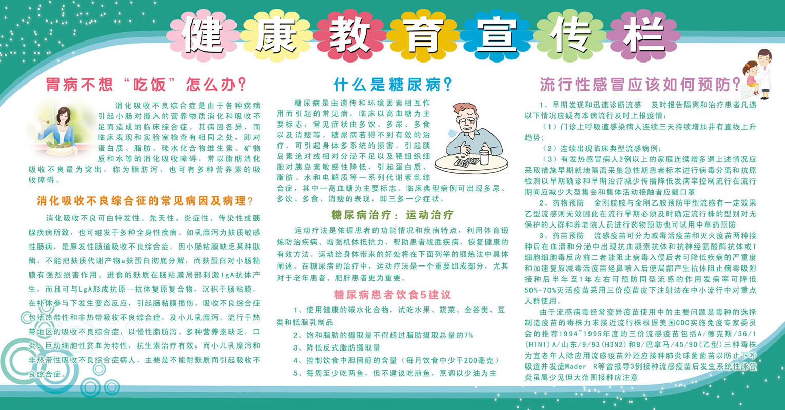 670海报印制展板素材138健康教育宣传栏