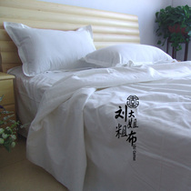  Sister Liu coarse cloth square original simple white handmade old coarse cloth four-piece set ★ hugging in the long night