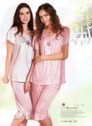Bộ đồ ngủ Fendeng chính hãng bị hỏng mã nữ mùa hè sợi polyester dịch vụ tại nhà quần ngắn tay phù hợp với S2309