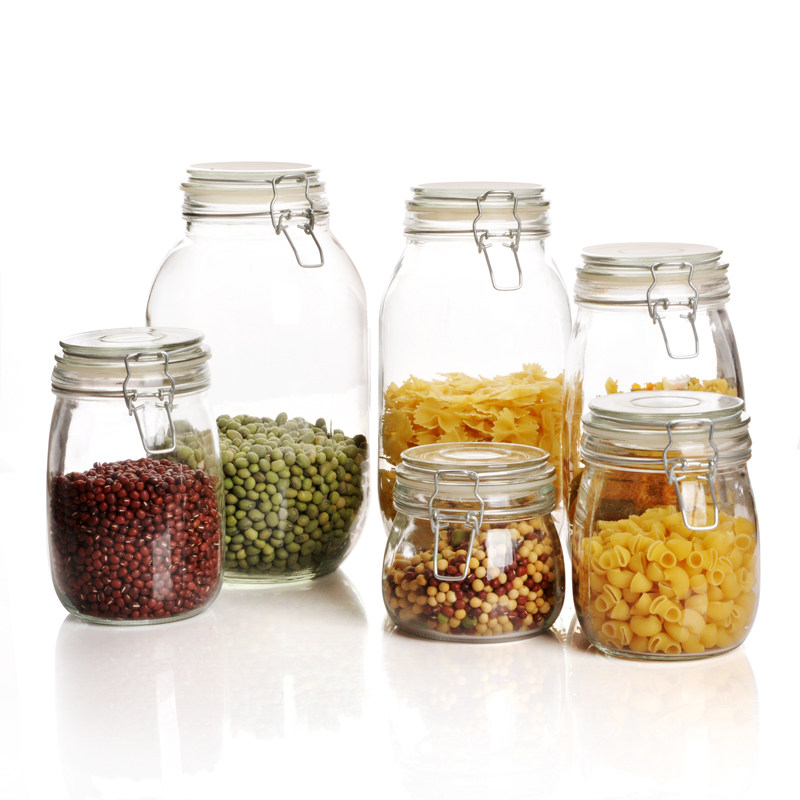Glass storage cans Sealed cans Tea cans Seasoning bottles Coffee cans Cereals contain glass cans