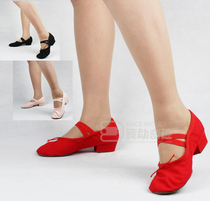 Dance shoes heeled belly dance shoes practice shoes heeled soft-soled dance shoes canvas teacher shoes ballet shoes