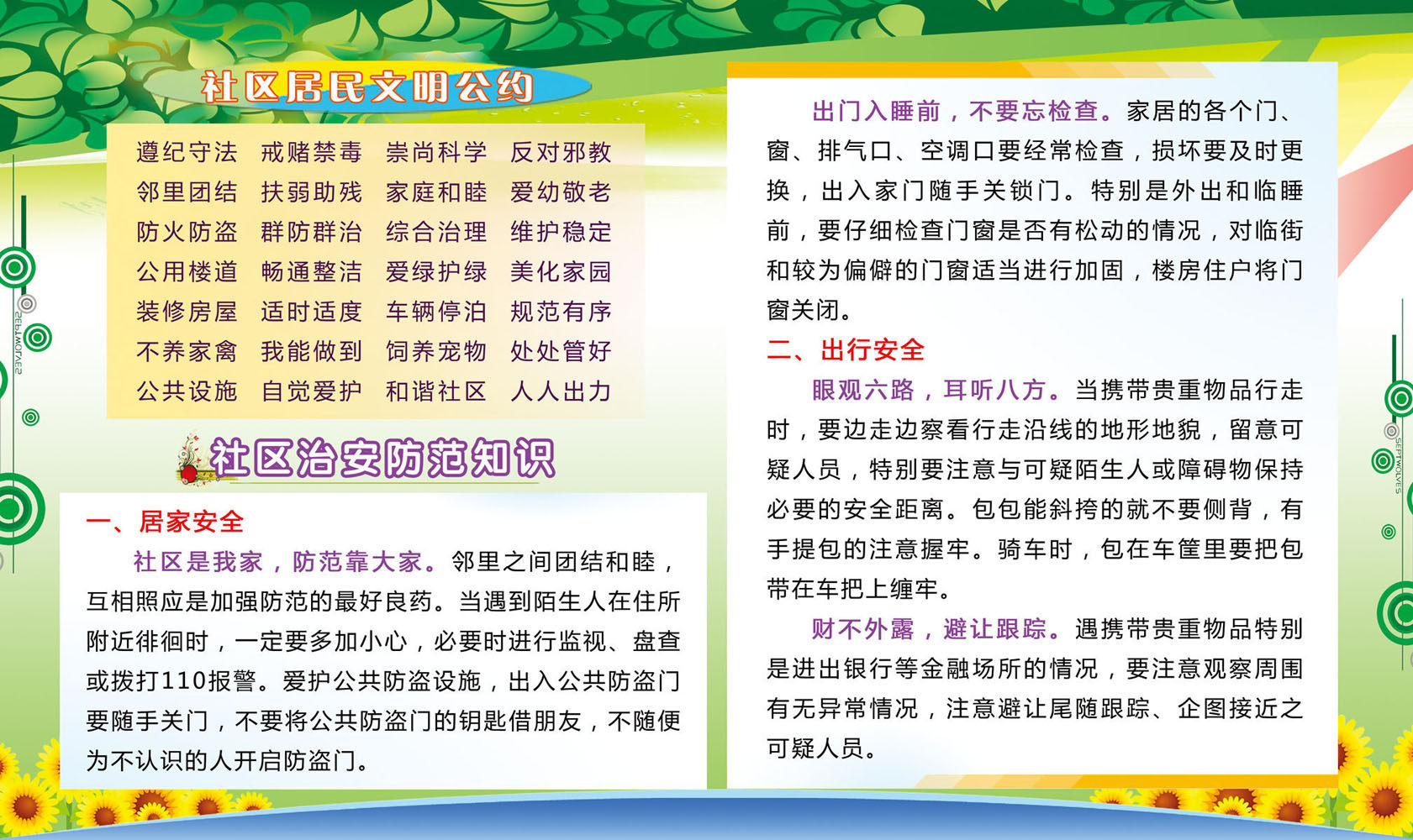 631海报印制海报展板素材907社区居民文明公约