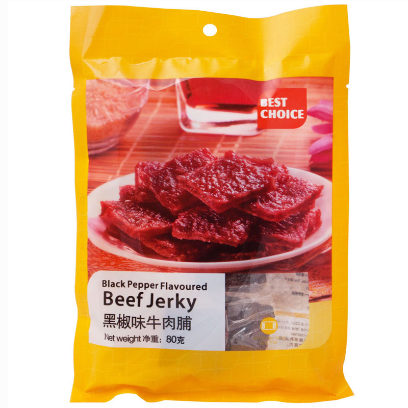 【天猫超市】香港进口 best choice黑椒味牛肉脯80g/包