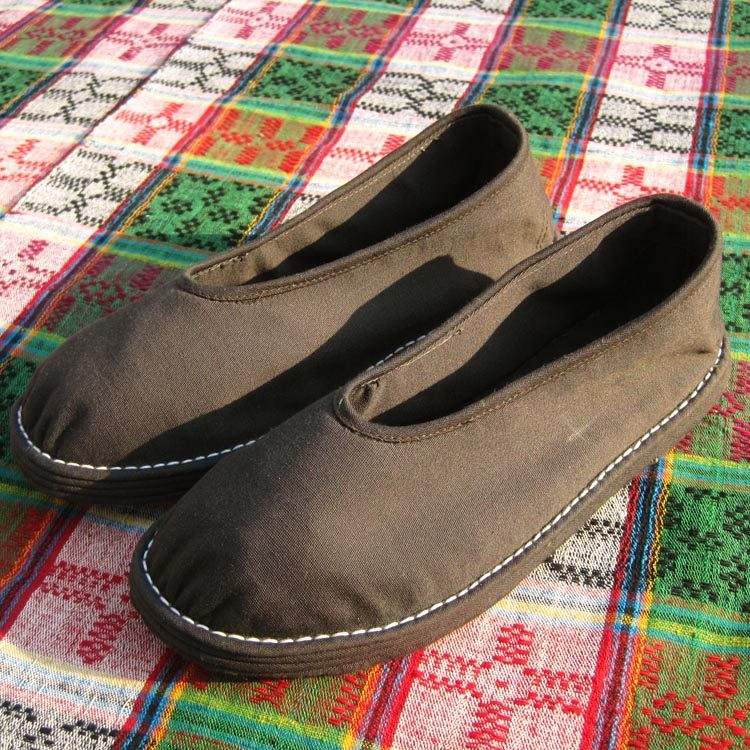 New pure handmade Melaleuca bottom cloth shoes men's and women's unisex round mouth gray old Beijing cloth shoes breathable and supportive