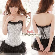 Anh điều chỉnh tòa án châu Âu bụng eo hình corset cơ thể đồ lót cô dâu váy cưới bạc vest - Corset hai mảnh