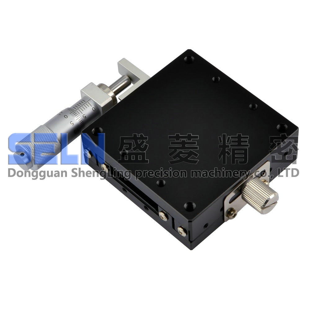 X轴LGX60-L精密钢条滚珠导轨型旋转千分尺微调手动位移平台