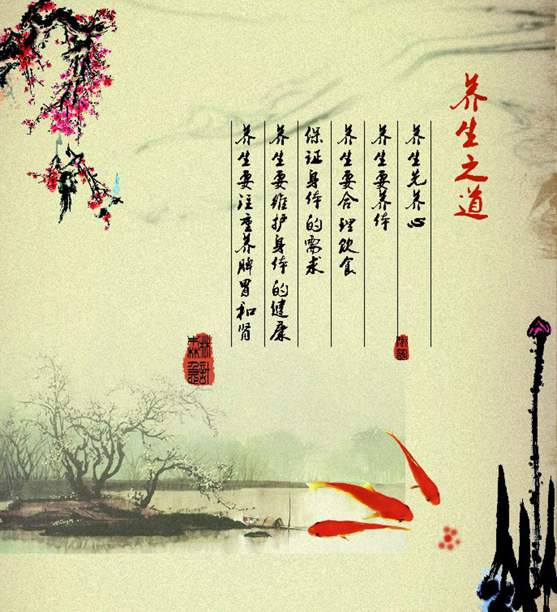 海报印制146素材道展板29养生之道