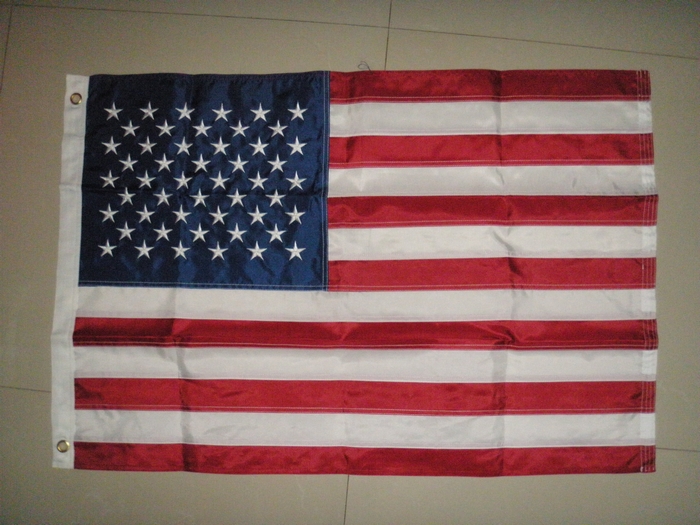 (Embroidered Flag) 3 US Embroidered Flag Stars OXFORD FABRIC EMBROIDERED AMERICAN FLAG 180X120