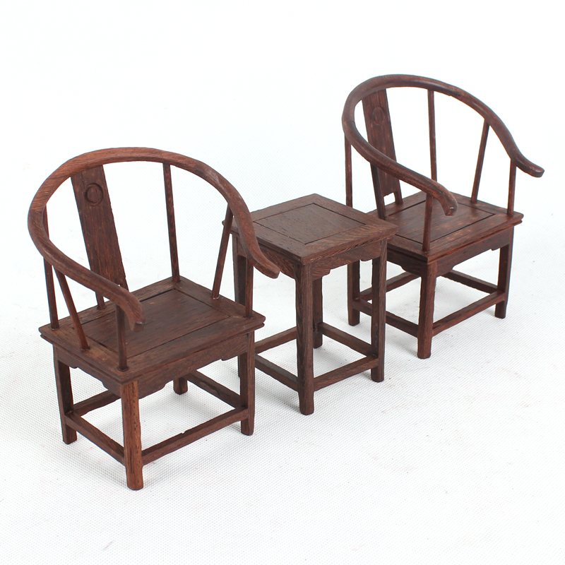 Hailin Xuan Red Wood Handicraft Red Wood Micro-Miniature Chair Imitation-Ming sleeve chair Chicken Wings Wood Chair Wood Carving