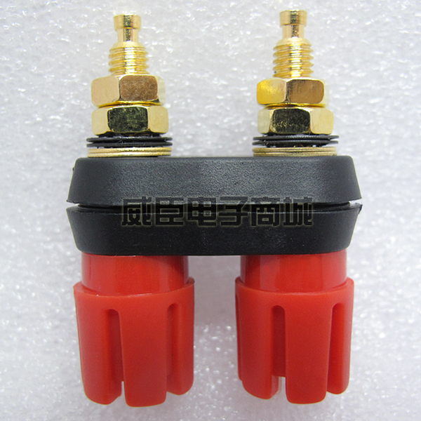 Speaker Horn Power Amplifier Double-position Double Red Link Binding Post Pure Copper Gilded Wiring Terminal Banana Plug Socket