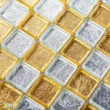 [Lenas Mosaic] Золотая фольга стеклянная мастера Massek