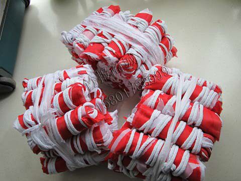 Hot-selling high-quality cotton rope red and white pennant 10 meters long striping colorful flag store opening ribbon-cutting celebration festive supplies