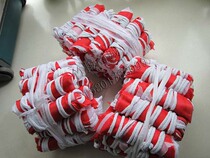Hot sale high quality cotton rope red and white pennant 10 m long strip flag shop celebration opening ribbon cutting celebration supplies