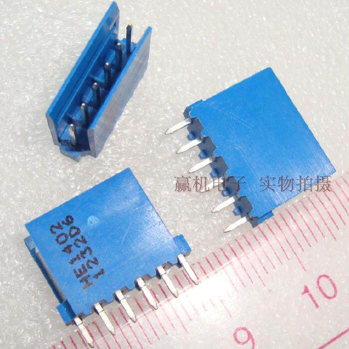 281695-6 TE Tyco AMP connector HE14 6pin 2 54mm 180 degrees tinned