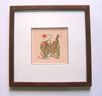 Suzhou Taohuawu woodcut New Year painting direct money tiger print frame gift
