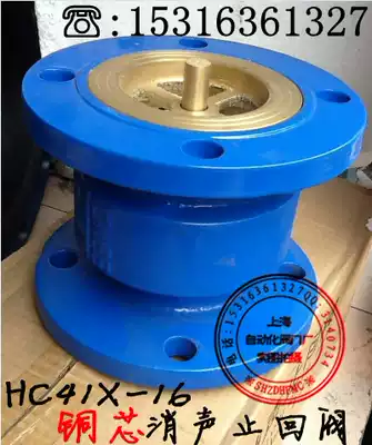 Shanghai-HC41X-16 stainless steel rod copper core silencer check valve for seawater drinking water stop valve DN100