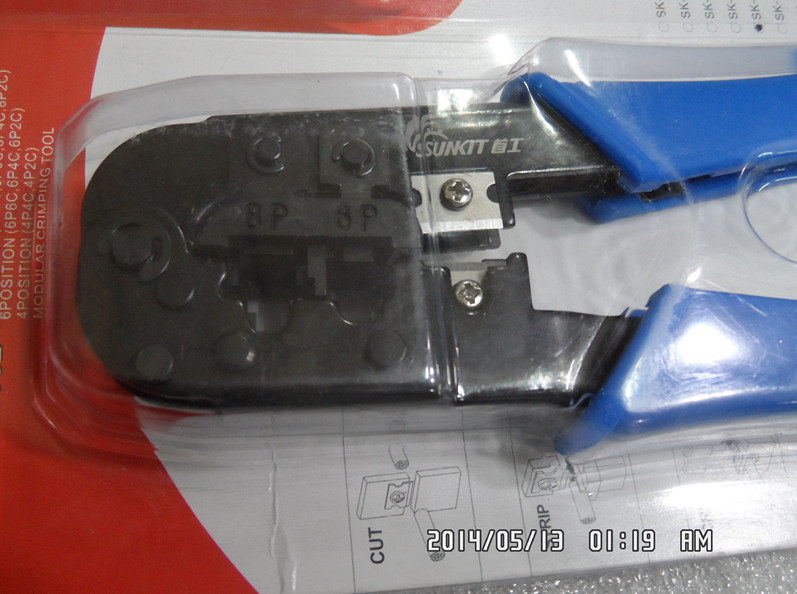 Internet phone crystal head press wire pliers five types of six types of network wire crimping pliers quadcore two-core telephone line