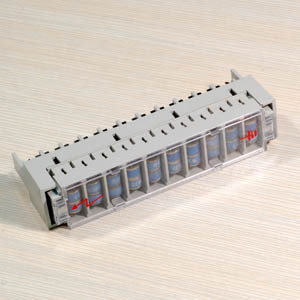 Four-drilling quality 350F Three-pole ten pairs of wire row arresters Phone dodging thunder and lightning line avoidance thunder