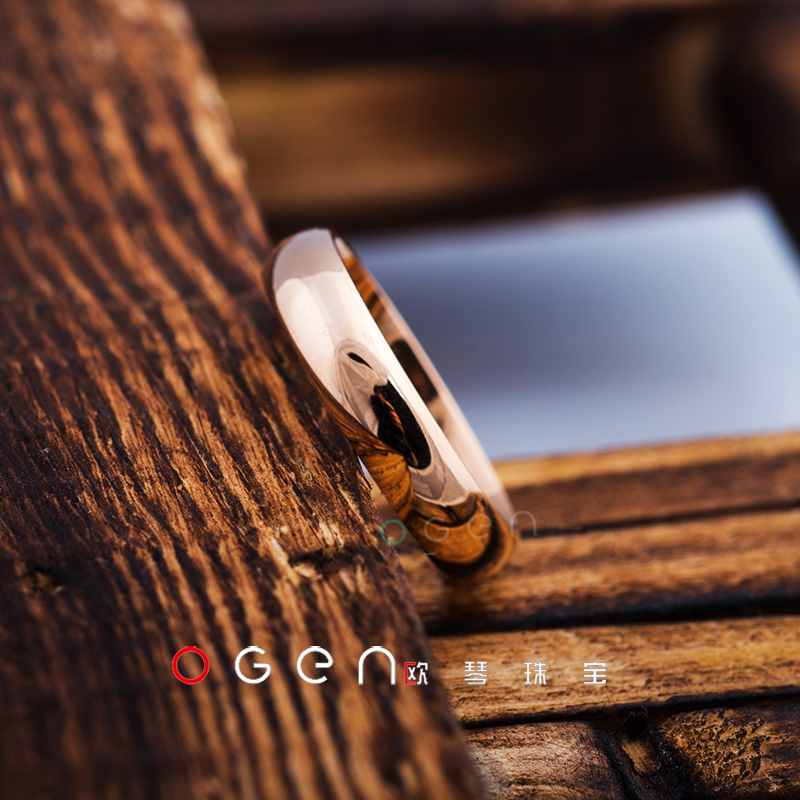 18K platinum gold G750 rose gold Inner Radians Ring Couple Pair guard a lifetime of Eucen jewels