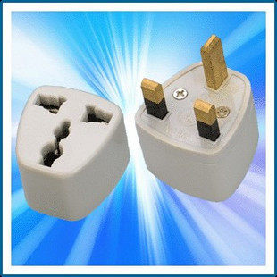 English - standard tripartite foot English - traded plug conversion socket for Hong Kong Singapore Maldives