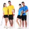Couple new badminton suit suit Men's and women's breathable sportswear suit T-shirt shorts team uniform