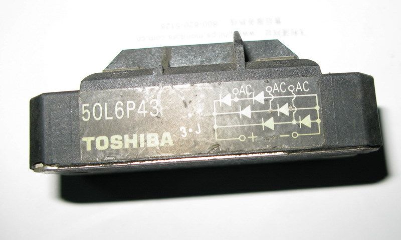 TOSHIBA Japan Toshiba 50L6P43 50A 800V Three - phase rectifier bridge module